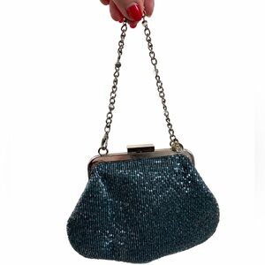 Hand beaded evening bag